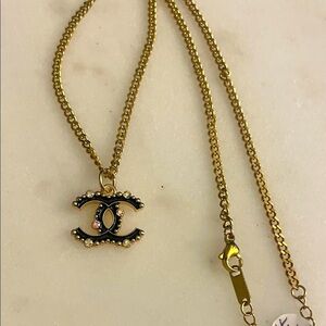 CHANEL authentic pendant With unbranded Stainless Steel Unbranded Gold chain💕